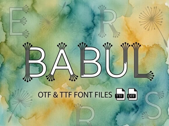 Babul: A Decorative Display Typeface for Ethereal Editorial Design