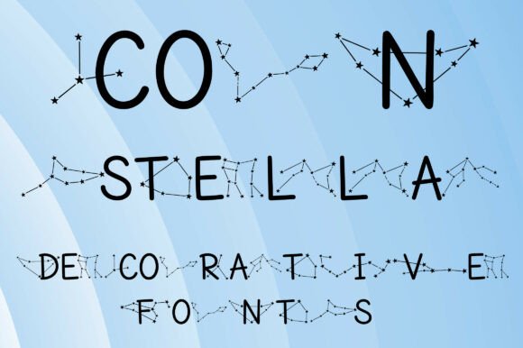 Beautiful Constella: A Whimsical Decorative Font for Dreamy Branding