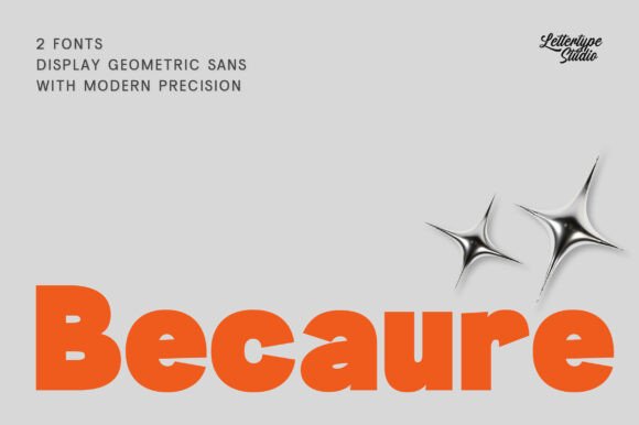 Becaure: A Modern Geometric Sans Serif Typeface for Thoughtful Design
