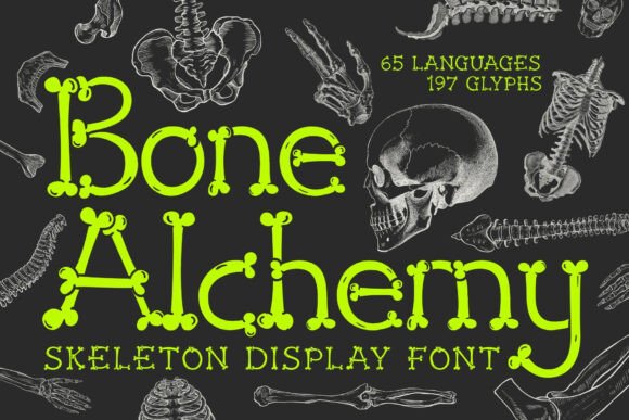 Bone Alchemy: A Skull-and-Bone Decorative Font for Bold Campaign Moments
