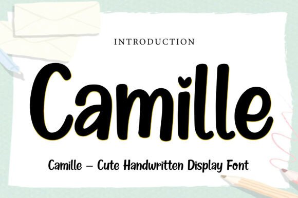 Camille Font: Playful Handwritten Display Typeface for Small Business Branding