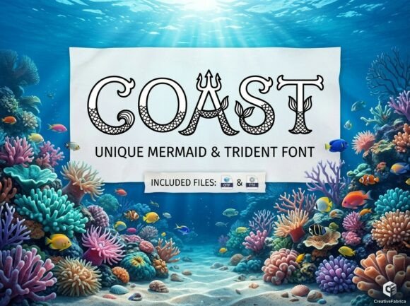 Coast: A Mythical Decorative Font for Bold Creative Statements