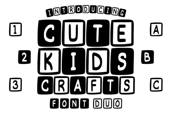 Cute Kids Crafts Font Duo for Playful Branding