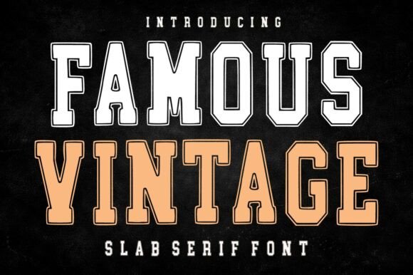 Famous Vintage Slab Serif Font for Editorial Design
