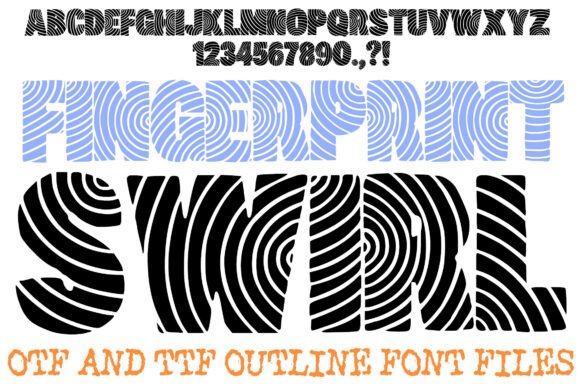 Fingerprint Swirl Font: A Hand-Drawn Display Typeface for Editorial Impact
