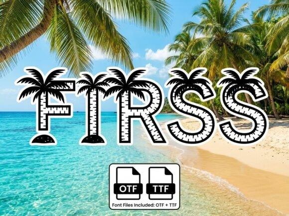 Firss: A Sun-Soaked Decorative Font for Coastal Crafters