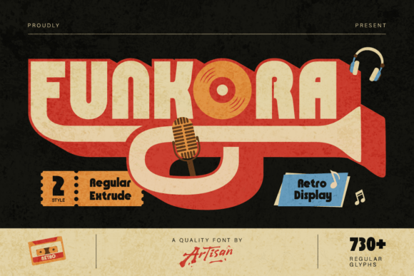 Funkora: A Retro-Inspired Sans Serif Font for Branding That Stands Out