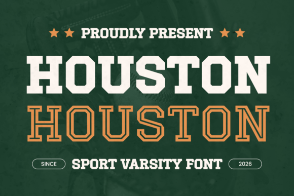 Houston Varsity: A Bold Slab Serif Font for Confident Branding