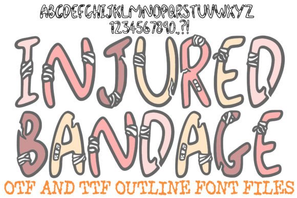 Injured Bandage Font: Tough & Playful Decorative Fonts for Crafters