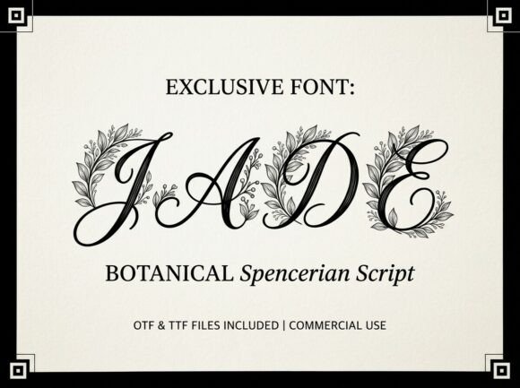 Jade Font: A Decorative Display Typeface for Standout Branding