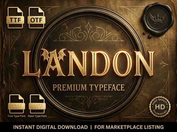 Landon Decorative Font for Bold Brand Identity