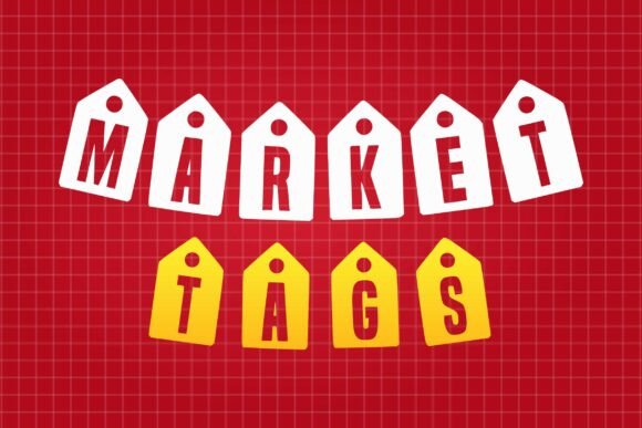 Market Tags Font: Playful Price-Tag Typography for Handmade Brands