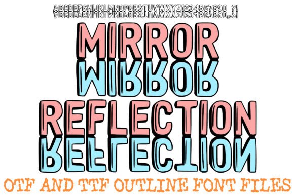 Mirror Reflection Outline Font for Bold Digital Branding