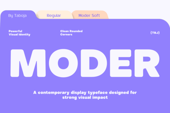 Moder: A Bold Rounded Display Typeface for Modern Brands