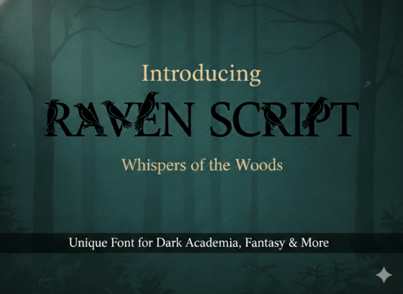 Raven Script Font: Gothic Elegance Meets Modern Editorial Design