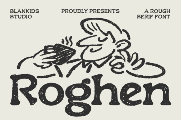 Roghen: A Bold Rough Serif Font for Distinctive Branding