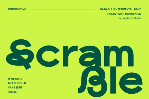Scramble: A Variable Sans Serif Font for Distinctive Branding