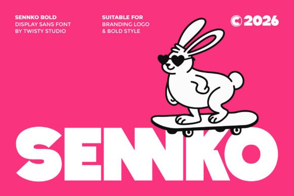 Sennko Font for Bold Brand Identity Projects