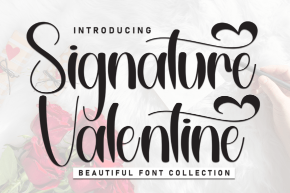 Signature Valentine Font for Romantic Handmade Design