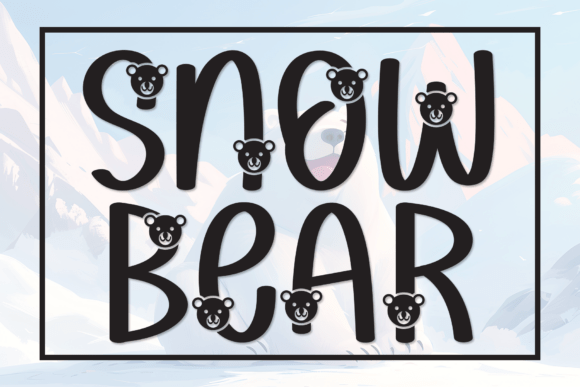 Snow Bear Display Font for Playful Winter Campaigns