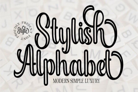 Stylish Alphabet Outline Font for Modern Simple Luxury Branding