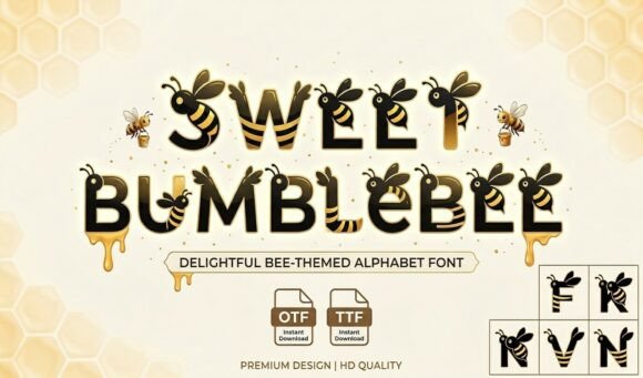 Sweet Bumblebee Font for Playful, Professional Branding