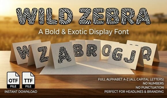 Wild Zebra Font for Bold, Instantly Recognizable Campaigns