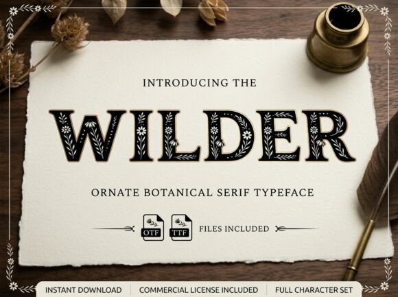 Wilder Font: A Decorative Display Typeface That Commands Attention