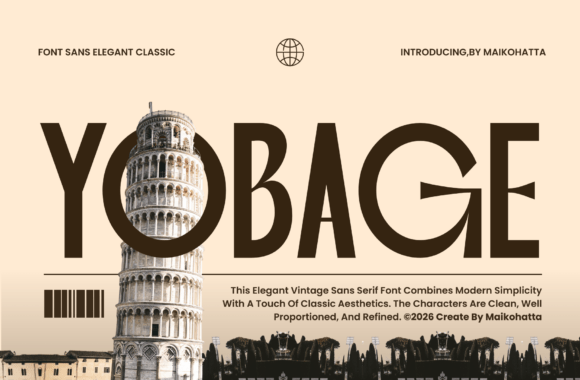 Yobage: An Elegant Sans Serif Font for Timeless Branding