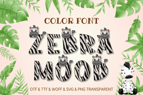 Zebra Mood Color Font for Wildly Creative Makers